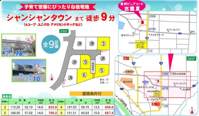 東邦ピュアコート古里Ⅲの地図