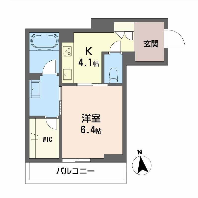 熊本市中央区大江６丁目の賃貸マンションの間取り