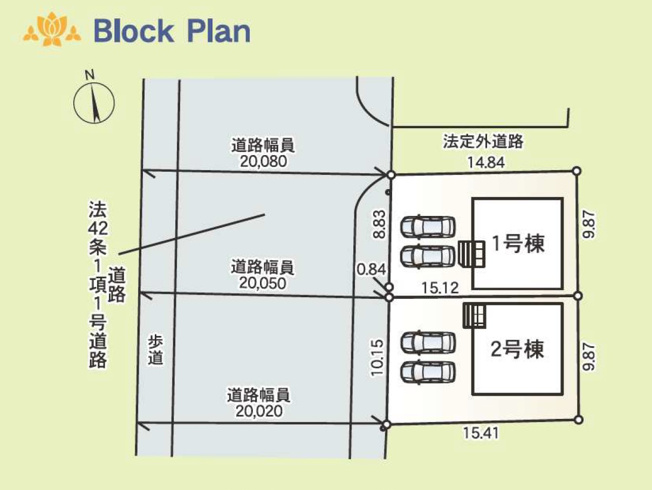 【区画図】 | 加古川市尾上町池田第19（全2棟）1号棟 | 1号棟。