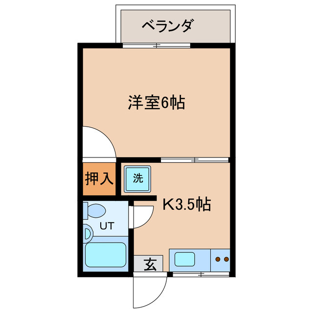 まつやハイツの間取り
