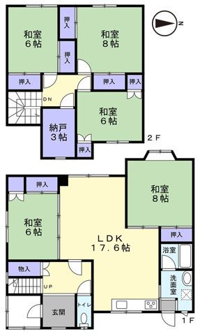 平和2条3丁目 戸建の間取り