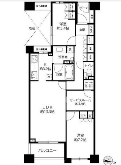 フューズ・コート175　オートロック　宅配BOX　高層階　　の間取り