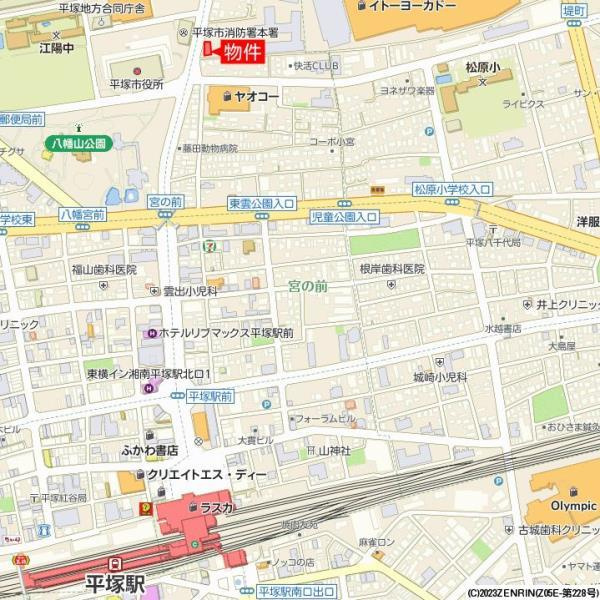 ＩＳＭ平塚の地図