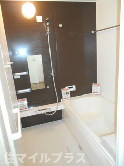 【浴室】 | 郡山市富田町猪鹿野久保新築一戸建て1棟 | 落ち着いた空間のお風呂です