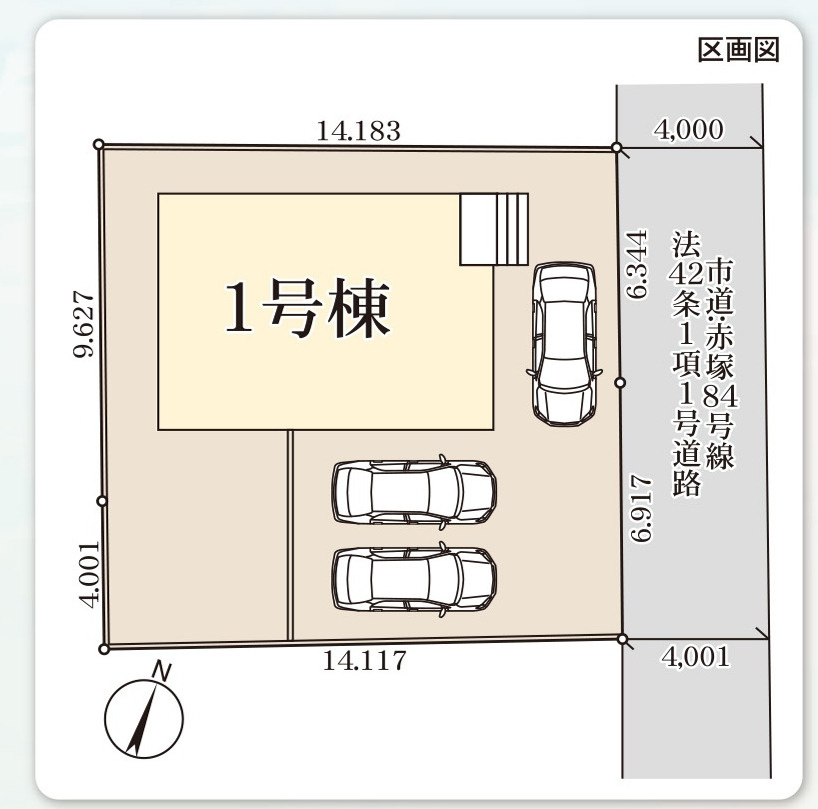 水戸姫子　４期の区画図|区画図です。