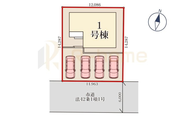 第1阿見町実穀　新築戸建て　1号棟の区画図|大きなお買い物だからこそ、メリット・デメリットを伝えさせて頂きます。
R-homeにお任せください♪