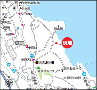【地図】 | うるま市石川東恩納Ⅶ（全7棟）C号棟 | 地図♪