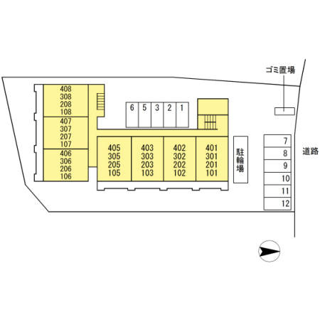 レジデンス金剛の区画図