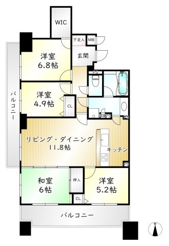 ガーデンハイツ松本本庄の間取り