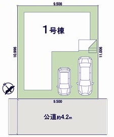 坂戸市千代田2丁目　新築分譲　東武東上線『若葉駅』徒歩19分　【千代田小学区】の区画図