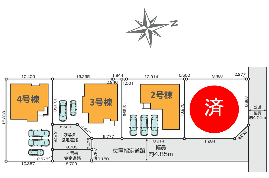 水戸市笠原町2期の区画図|区画図です。