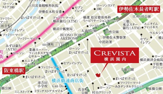 クレヴィスタ横浜関内の地図