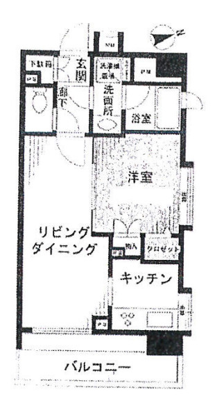 ビューネ渋谷桜丘　分譲　角部屋　オートロック　宅配OXの間取り