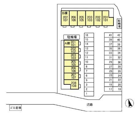 セジュール モナリエ ABの区画図