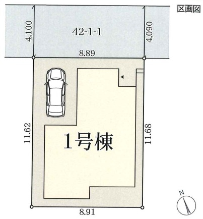 明石市朝霧町1丁目の区画図