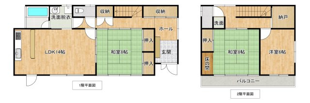 神子浜戸建ての間取り
