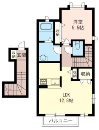 東大和市中央２丁目のアパートの間取り