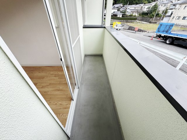 テラス高村B棟のバルコニー