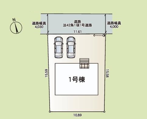 土浦市中第8　新築戸建の区画図