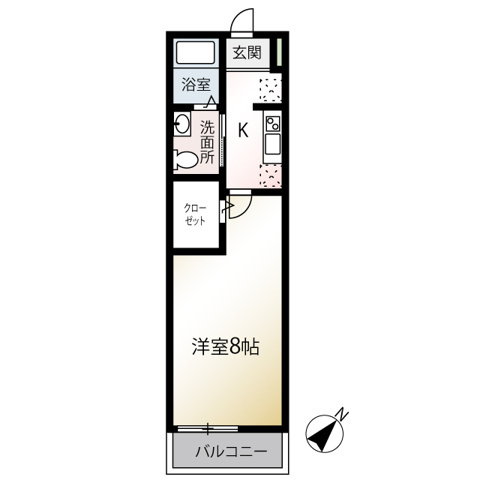 MQuarto拝島Ⅰの間取り