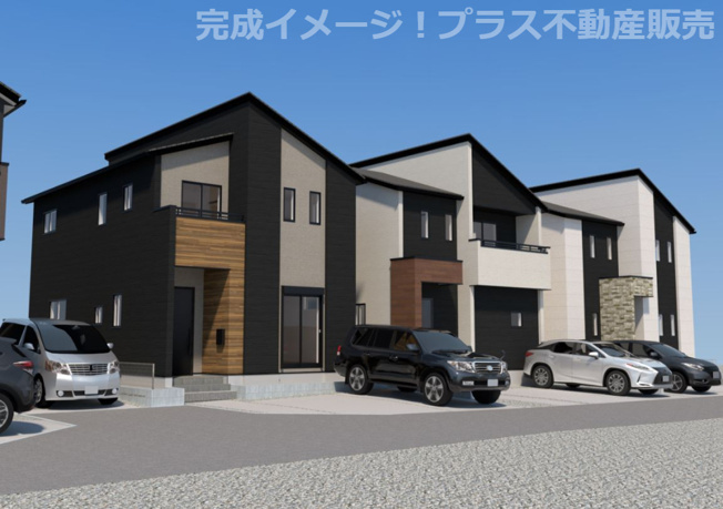 【外観】 | 福岡市東区奈多2丁目5期　3号棟（全5棟）【仲介手数料無料・0円】 | 完成イメージの外観パースです。