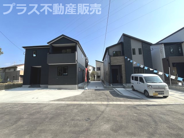 【外観】 | 福岡市東区奈多2丁目5期　3号棟（全5棟）【仲介手数料無料・0円】 | 現地写真。プラス不動産販売なら、現場の全ての棟をまとめてご見学頂けます。