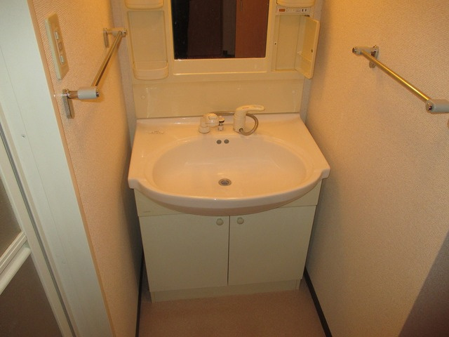 忙しい朝にうれしい洗髪洗面化粧台付です