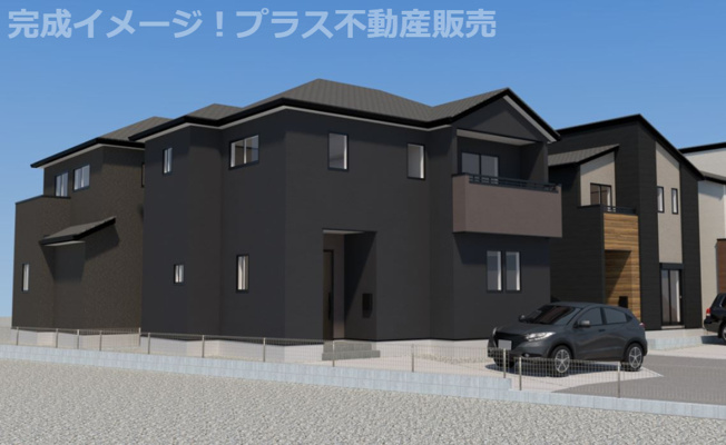 【外観】 | 福岡市東区奈多2丁目5期　4号棟（全5棟）【仲介手数料無料・0円】 | 完成イメージの外観パースです。