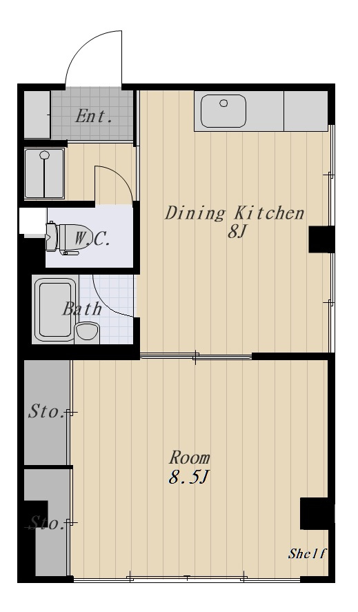 但馬屋ビル 202号室の間取り