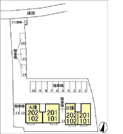 ボナール Ｂの区画図