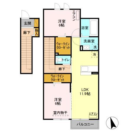 スバルコーポＣの間取り
