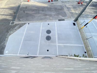 【駐車場】 | うるま市石川東恩納Ⅶ（全7棟）ラストF号棟 | F号棟　並列駐車3台可♪