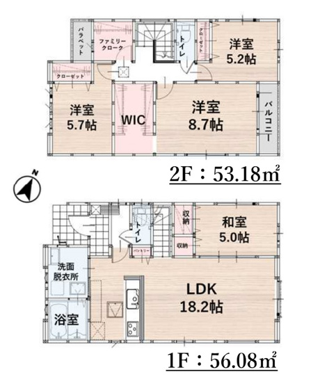 【間取り】 | 福岡市東区奈多1丁目2期　5号棟（全6棟）【仲介手数料無料・0円】 | 平日、土日祝日もお好きな日時にご見学可能です。お気軽にお問合せ下さい。