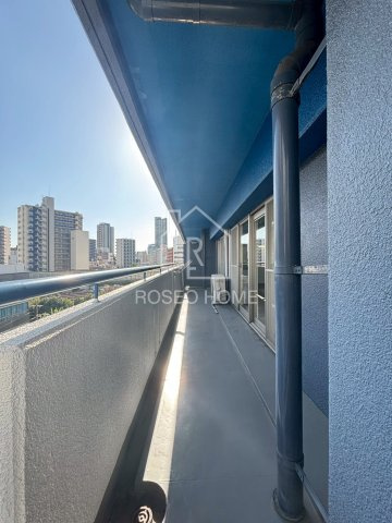 アパートメントK'S福島のバルコニー