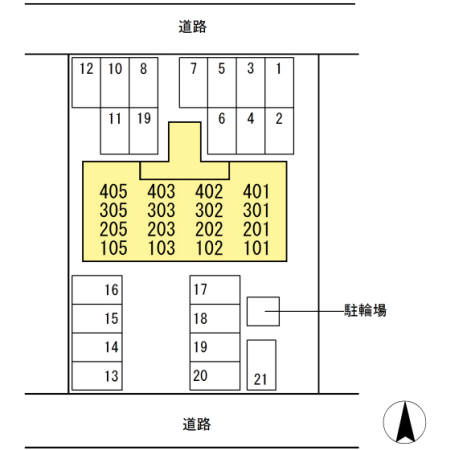 ブルージュ･ＴＡＫＡＳＯＮＥの区画図