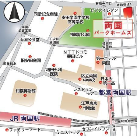 両国パーク・ホームズの地図