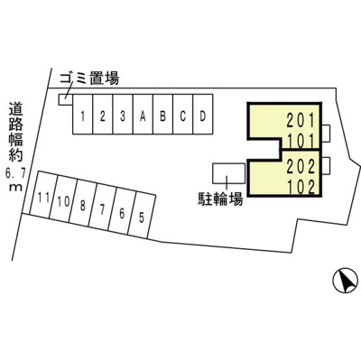 【区画図】 | ジョイフルヨコタ3