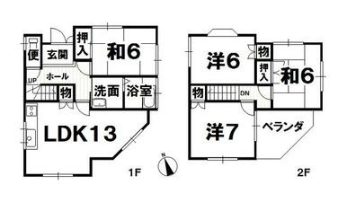 紀の川市　荒見（粉河駅）の間取り