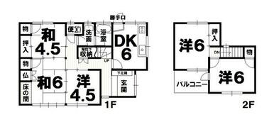 紀の川市　古和田（打田駅）の間取り