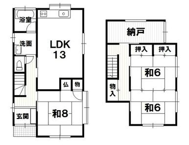 紀の川市　貴志川町岸小野（貴志駅）の間取り
