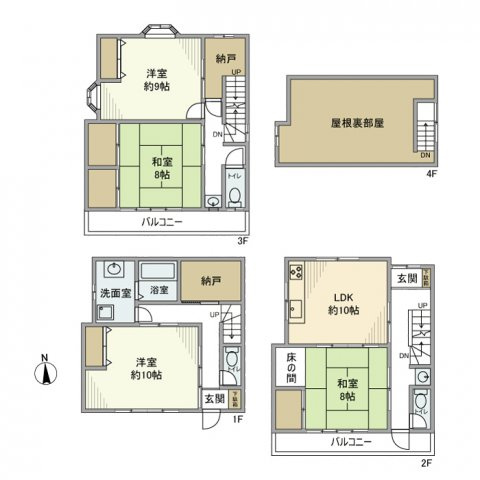 東本郷戸建の間取り