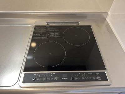 【キッチン】 | 永井川新築アパートＢ棟 | IHクッキングヒーター（イメージ）