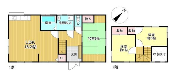 出雲市平田町　中古戸建の間取り