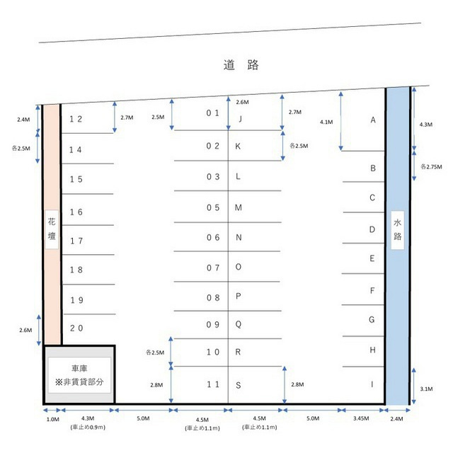 岩地1丁目駐車場Ⅱの間取り