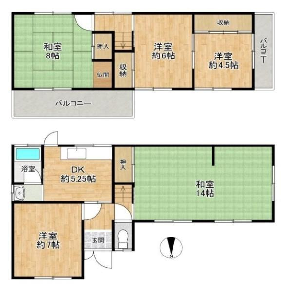 柏原市旭ケ丘３丁目　一戸建