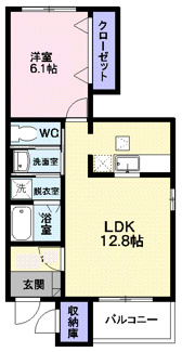【間取り】 | ミルト　クリーマ　Ｂ