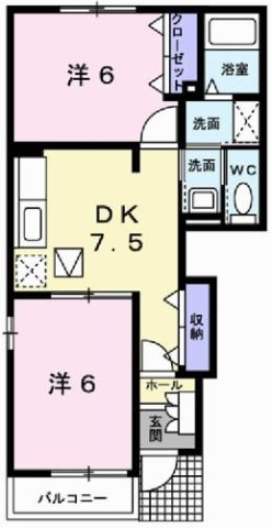 ブルーメ野里Ａの間取り