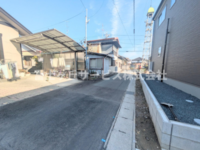 【前面道路含む現地写真】 | 磐田市池田 新築一戸建て 2号棟 | 前面道路です