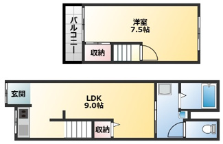 【間取り】 | 小若江1丁目テラス