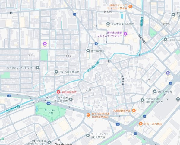 茨木市島　第3期　新築一戸建ての地図
